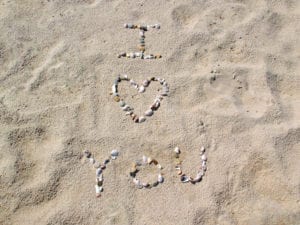I Love You Written In The Sand