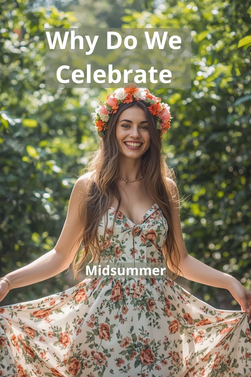 A young female in a flower wreath. This is something you often see in Sweden around Midsummer.
