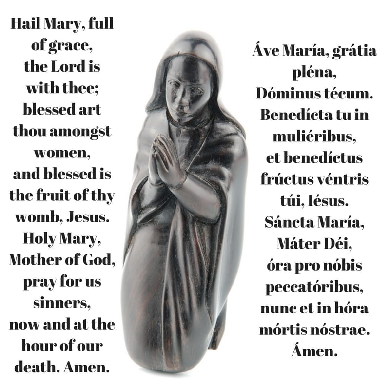 Ave Maria Latin, Hail Mary Latin, Hail Mary English, Ave Maria English