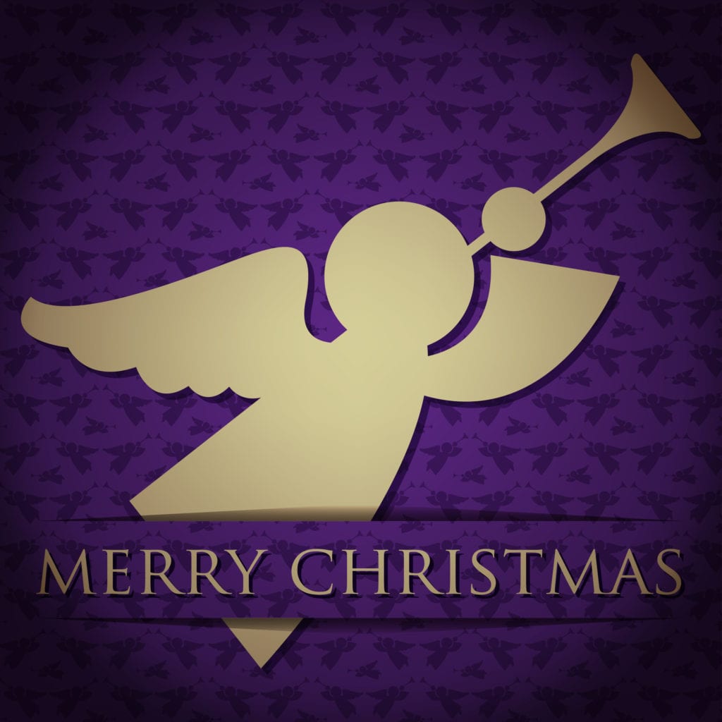 gold angel merry christmas card in vector format z13rzXoO L