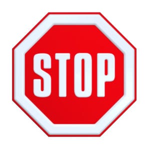 stop sign isolated on white GklpLLsO