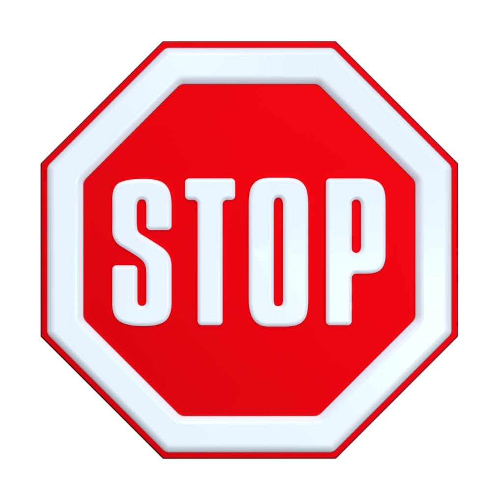 stop sign isolated on white GklpLLsO