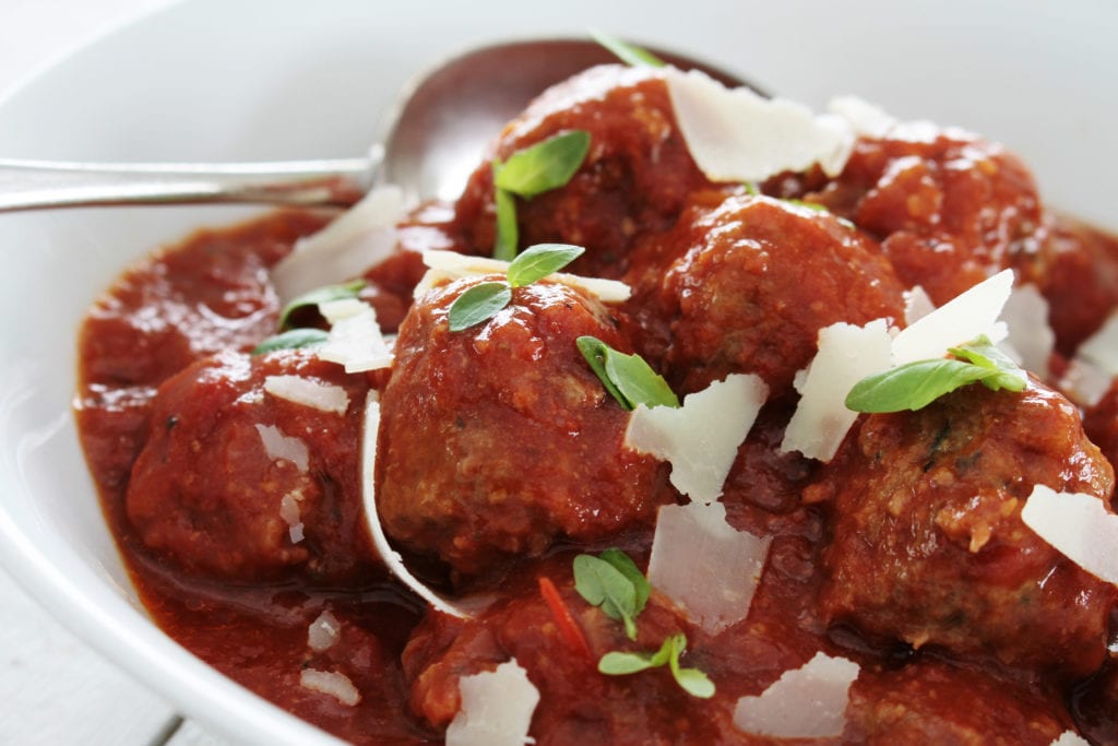 italian meatballs in tomato sauce