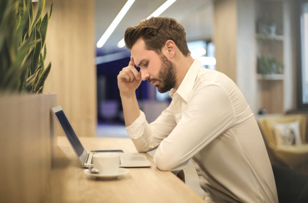 a man with a laptop