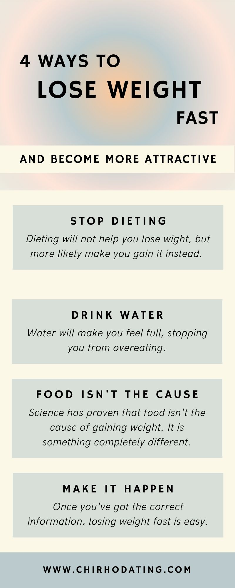 ways to lose weight fast infographic