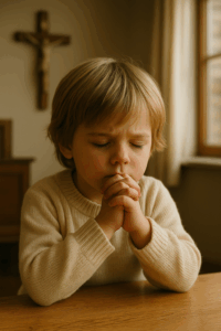 praying child,