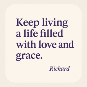 Inspirational message promoting grace and love in Christian life,