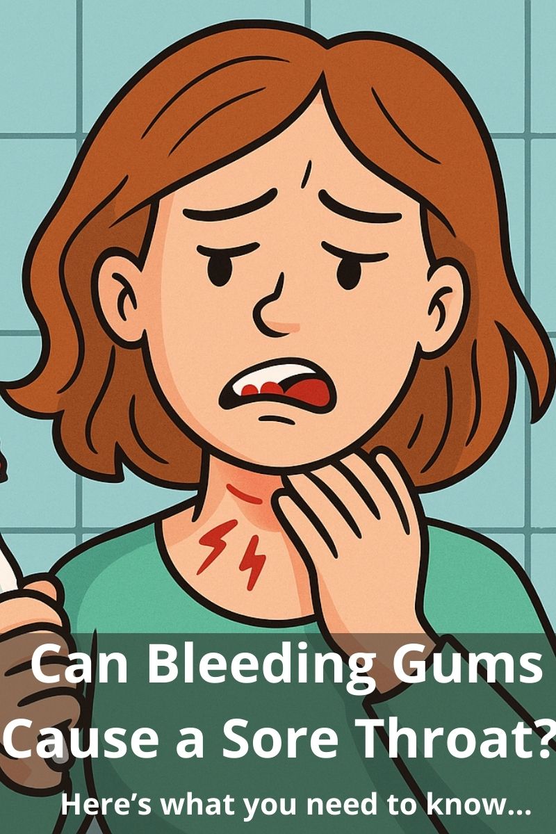 can bleeding gums cause a sore throat,