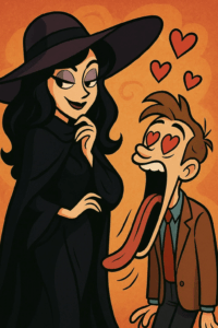 image of a mystery woman who is making a man fall in love with him