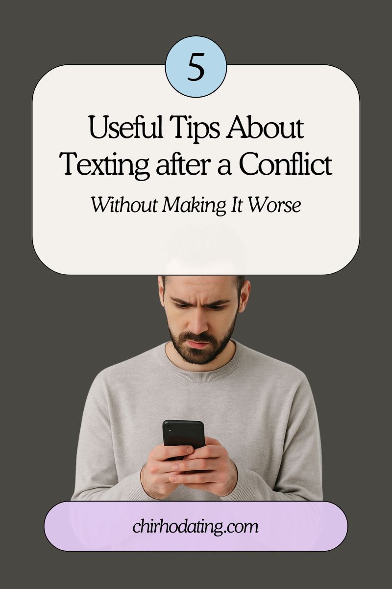 how to text after a conflict,