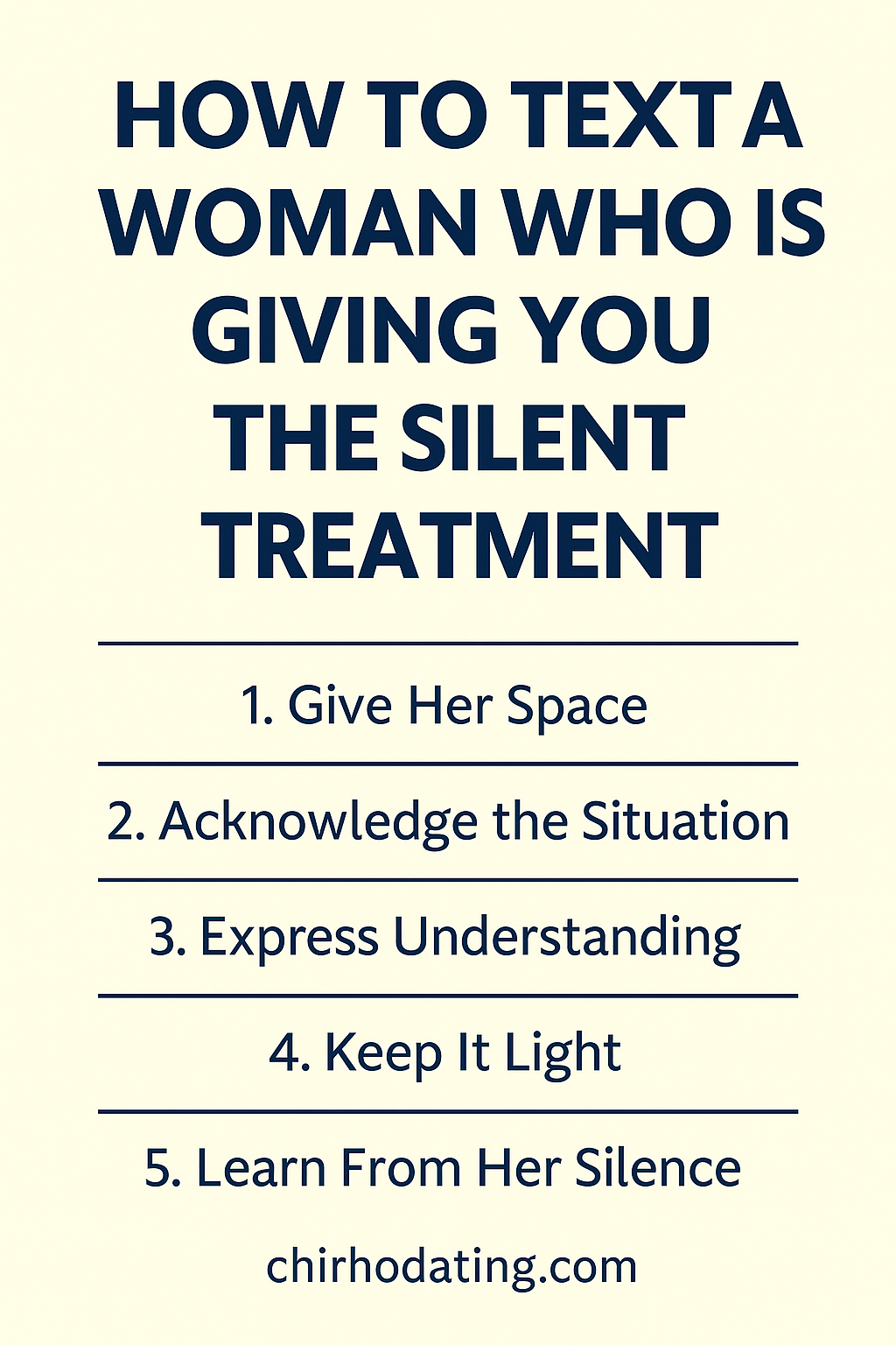 texting after the silent treatment,