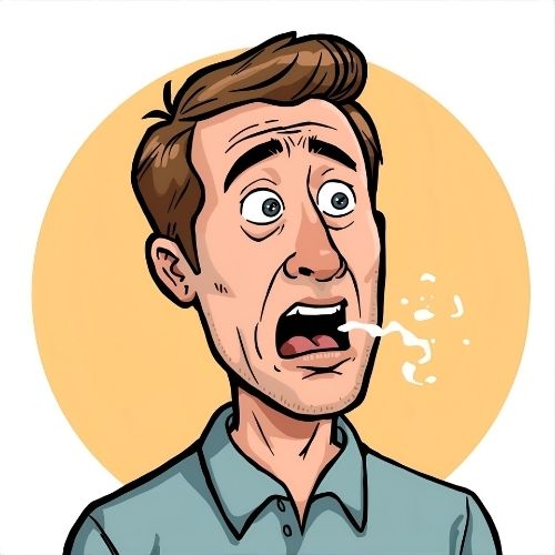 Bad Breath Caucasian Man