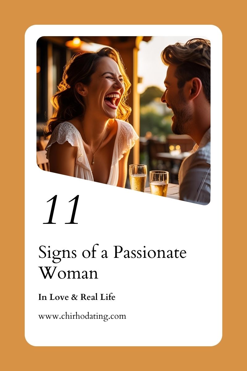 Couple sharing laughter over champagne, capturing the playful and vibrant energy of a passionate woman