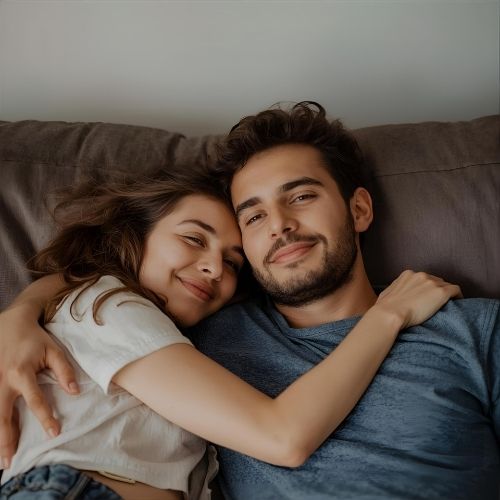 Support during stress—touch first, talk second.