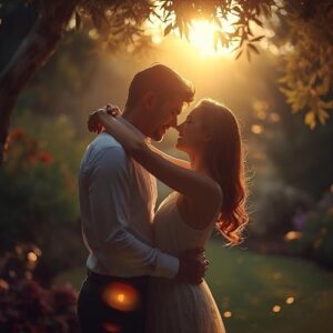 couple embracing each other in a romantic scene