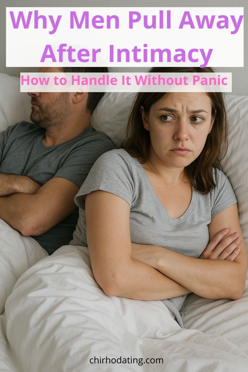 cover image of why men pull away after intimacy and how to deal with it
