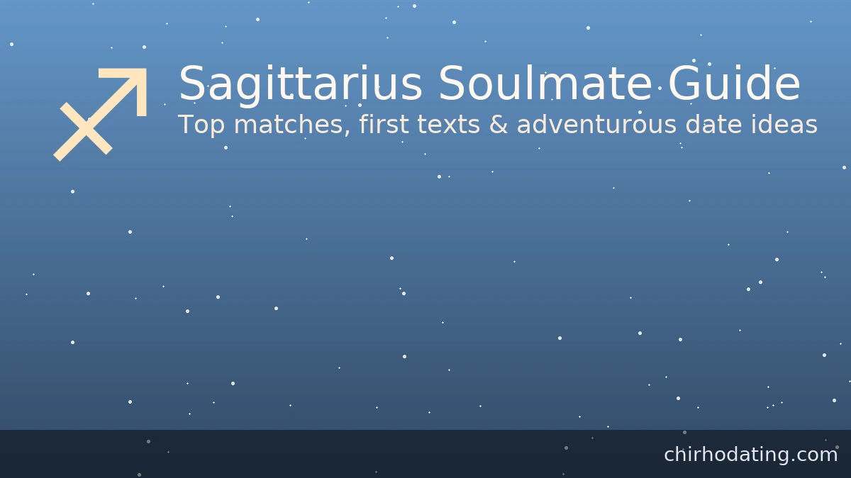 Sagittarius soulmate guide with top matches, first texts, and adventurous date ideas.