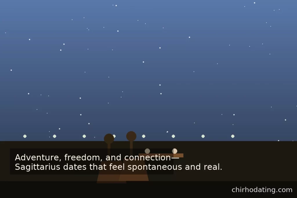 Real-life dating environments that suit Sagittarius; rooftop and adventurous vibe.