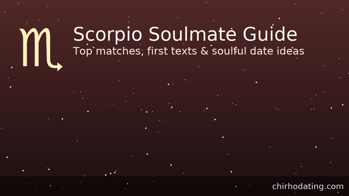 Scorpio soulmate guide with top matches, first texts, and soulful date ideas.