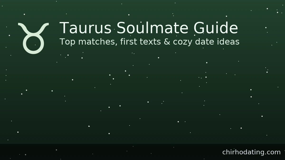 Taurus soulmate guide with top matches, first texts, and cozy date ideas.