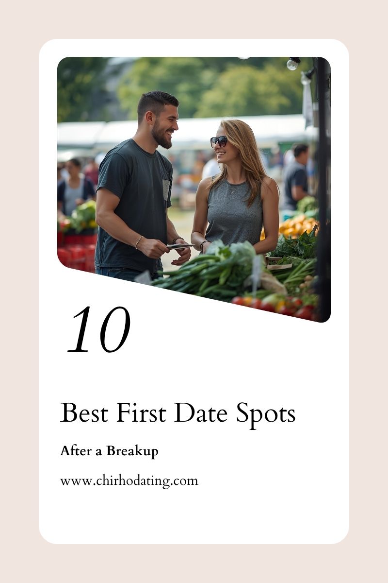 blog cover of best first date spots after a breakup blog post,
