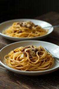 image of pasta carbonara for two,