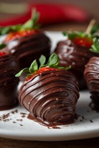 image of chocolate dipped stawberries,