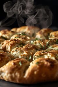 image of a garlic and rosemary focaccia,