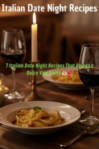 italian date night recipes blog cover,