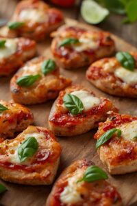 image of heart-shaped mini-pizzas
