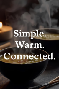 image of miso soup with tofu and scallions,