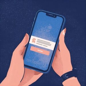 Illustration of phone notification lighting up, symbolizing his renewed attention