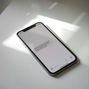 Text message symbolizing restraint and emotional control