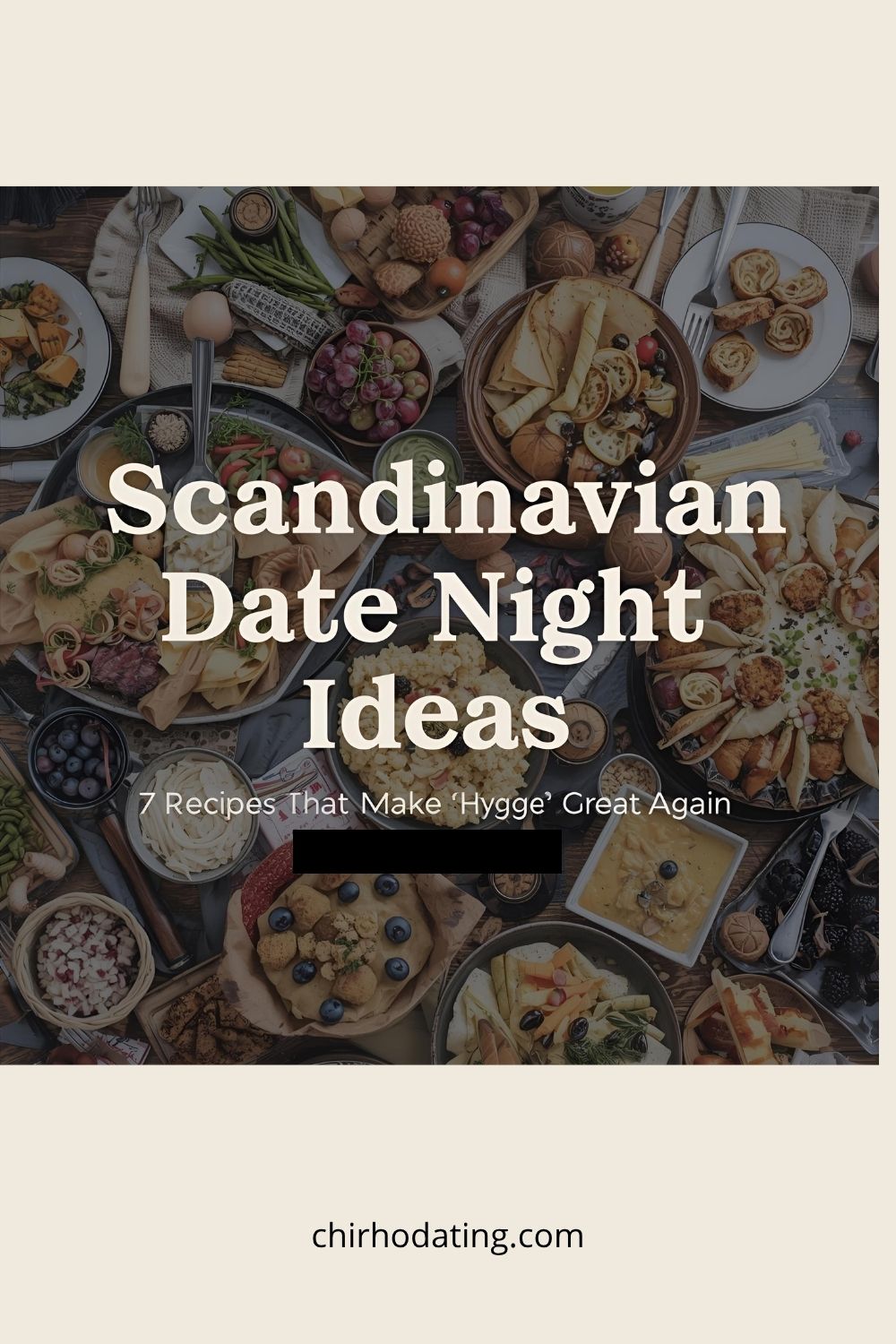 scandinavian date night recipes blog cover,