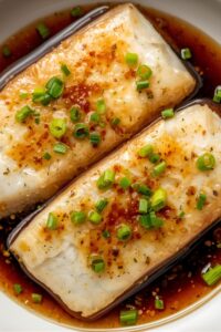 image of steamed fish with ginger,
