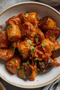 image of sweet and spicy eggplant,