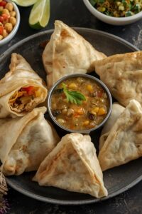 image of vegetable samosas,