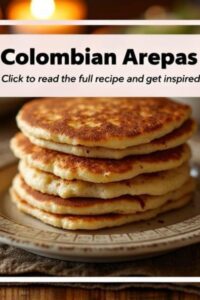 image of freshly made colombian arepas on a plate,
