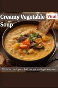 image of a creamy vegetable soup,