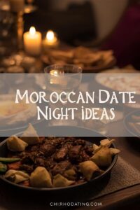 image of Moroccan dishes on a rustic table,