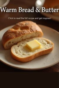 image of warm bread with butter,