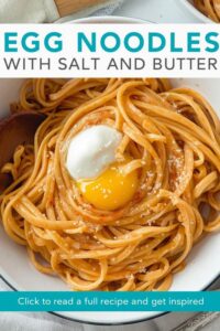 image of buttered egg noodles,