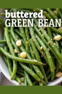 image of buttered green beans,