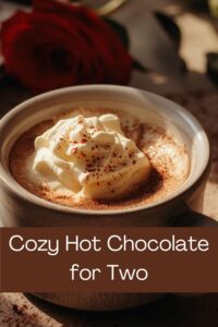 closeup image of a cup of hot chocolate with whipped cream on top,