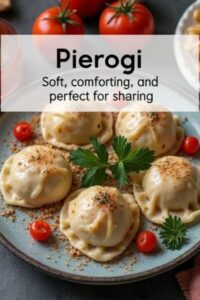 a perfect image of Polish pierogi,