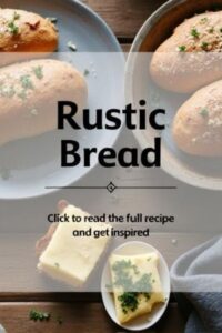 image of rustic bread with butter,