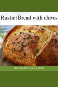 image of rustic bread with chives,