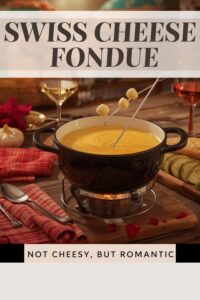 image of Swiss cheese fondue,