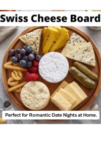 an image of assorted Swiss cheeses and pickles,