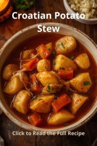 image of a Croatian potato stew perfect for date night,